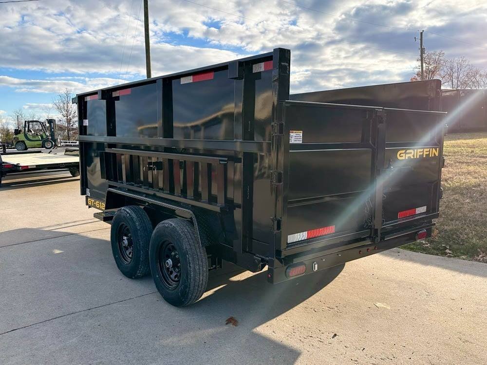 6' × 12' Hydraulic Dump Trailer — 4 ft Sides, Dual 5,200 lb Axles, 10,400 lb GVWR