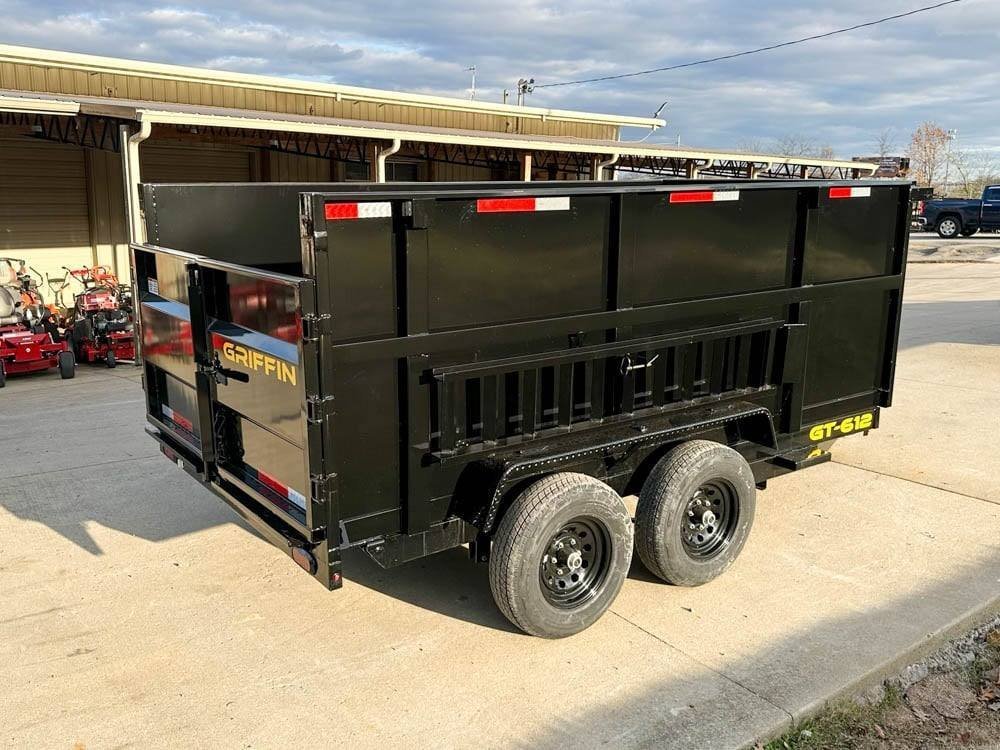 6' × 12' Hydraulic Dump Trailer — 4 ft Sides, Dual 5,200 lb Axles, 10,400 lb GVWR