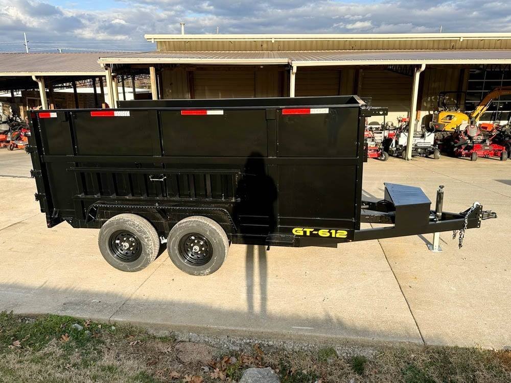 6' × 12' Hydraulic Dump Trailer — 4 ft Sides, Dual 5,200 lb Axles, 10,400 lb GVWR