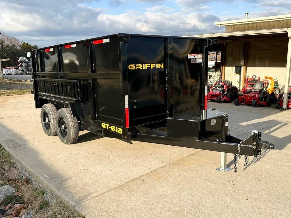6' × 12' Hydraulic Dump Trailer — 4 ft Sides, Dual 5,200 lb Axles, 10,400 lb GVWR