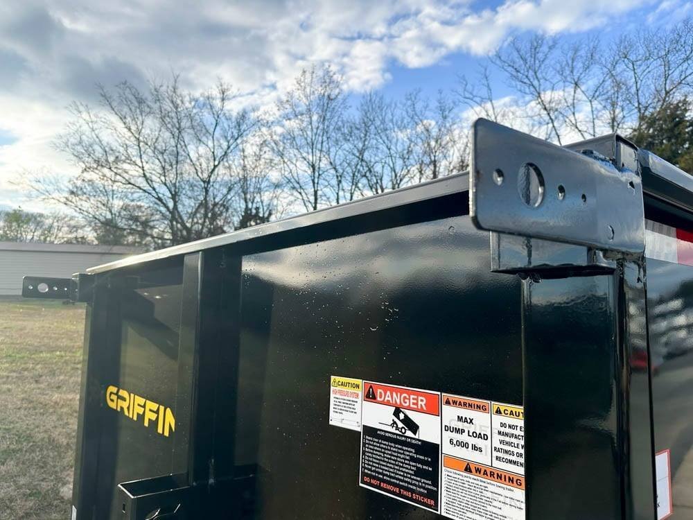 6' × 12' Hydraulic Dump Trailer — 4 ft Sides, Dual 5,200 lb Axles, 10,400 lb GVWR
