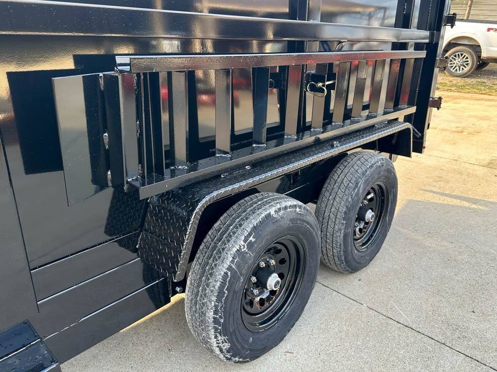 6' × 12' Hydraulic Dump Trailer — 4 ft Sides, Dual 5,200 lb Axles, 10,400 lb GVWR