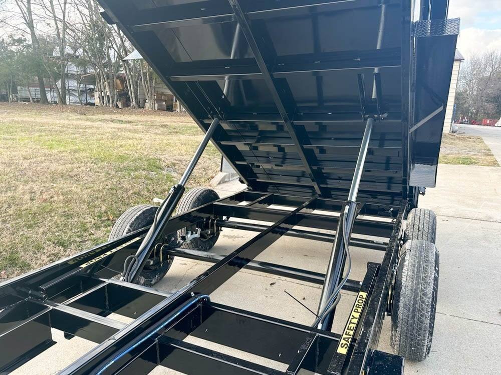 6' × 12' Hydraulic Dump Trailer — 4 ft Sides, Dual 5,200 lb Axles, 10,400 lb GVWR