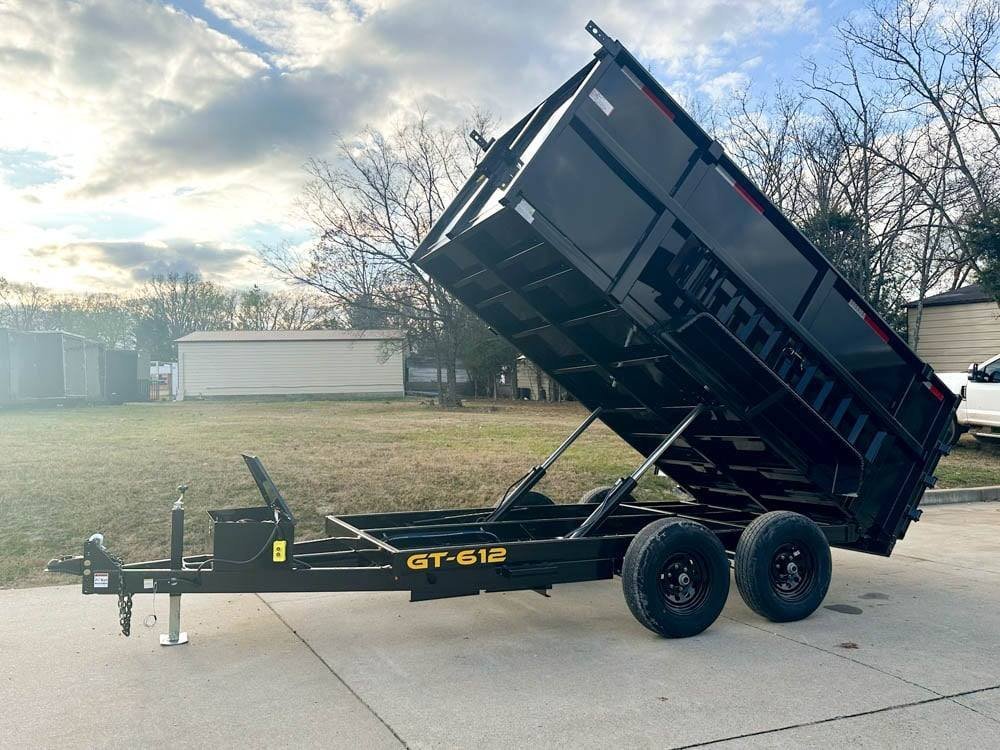 6' × 12' Hydraulic Dump Trailer — 4 ft Sides, Dual 5,200 lb Axles, 10,400 lb GVWR
