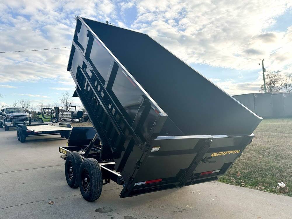 6' × 12' Hydraulic Dump Trailer — 4 ft Sides, Dual 5,200 lb Axles, 10,400 lb GVWR