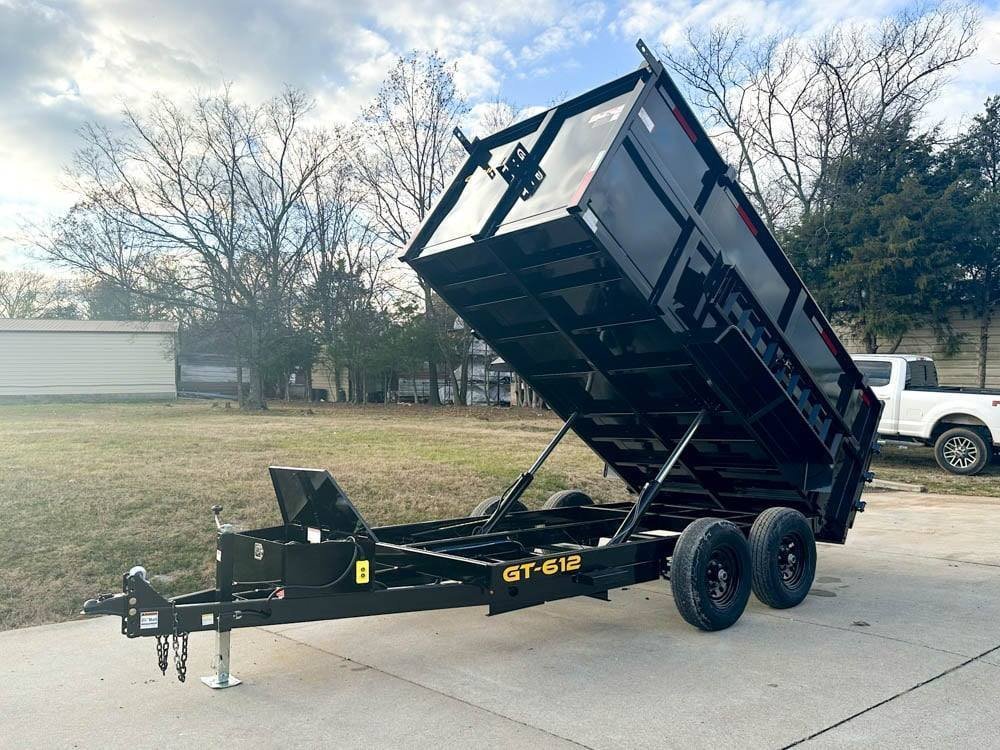 6' × 12' Hydraulic Dump Trailer — 4 ft Sides, Dual 5,200 lb Axles, 10,400 lb GVWR