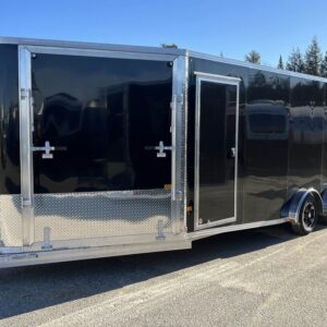 2024 Sno Pro 7.5×22 Aluminum 4-Place Drive In/Out w/Extra Height, Mats & Guides, Canopy