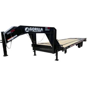 8.5x30 Gooseneck Deckover Dovetail Trailer (2) 10K Axles King Kong Ramps 20K GVWR