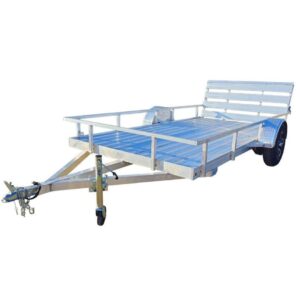 6.4'x12' Aluminum Utility Trailer With Gate Aluminum Wheels 3500 lb Axle