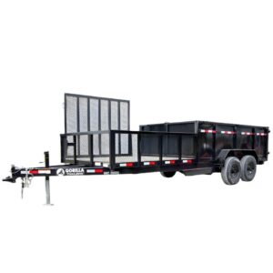 7x20 Hybrid Dump Utility Trailer with 3ft Sides Equipment (2) 7K Axles