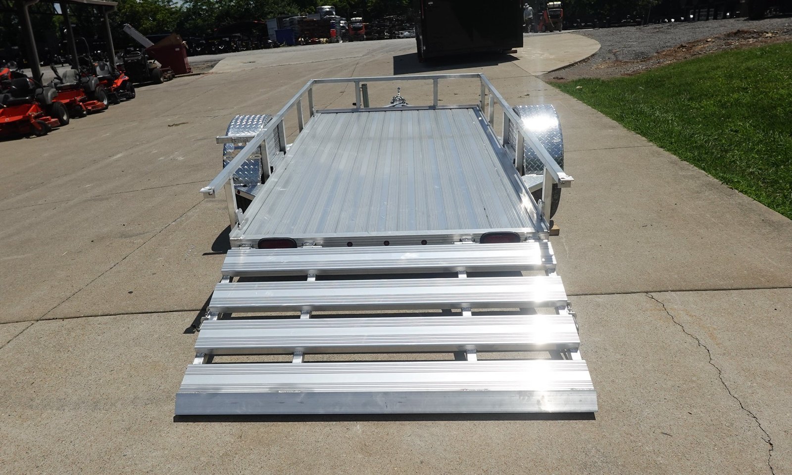 5' x 10' Aluminum Utility Trailer W Gate and Mag Wheels 3500lb Axle - Image 9