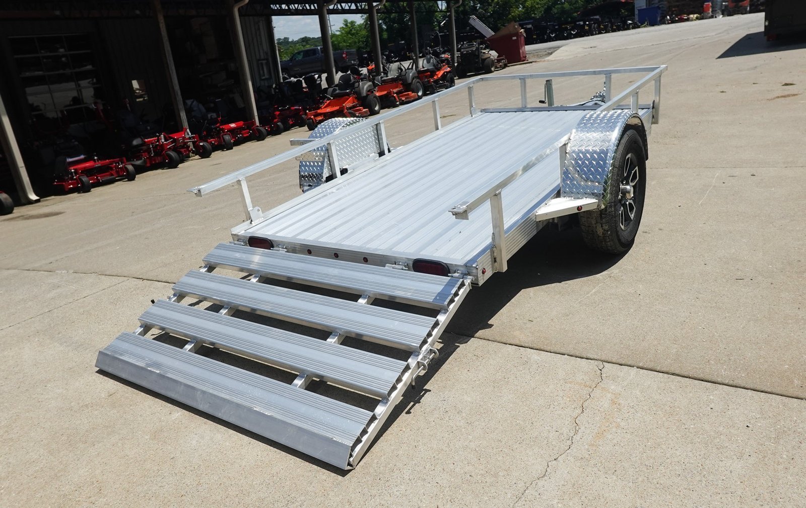 5' x 10' Aluminum Utility Trailer W Gate and Mag Wheels 3500lb Axle - Image 10