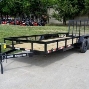 6.4x18 Straight Deck Utility Trailer with Tall Gate (2) 3500lb Axles