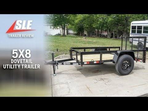 5x8 Powder Coated Dovetail Utility Trailer Single 3,500lb Axle - Image 12